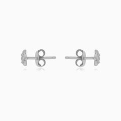 Sterling Silver Cubic Zirconia Star Stud Earrings