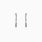 Sterling Silver Bamboo Hoop Earrings
