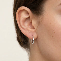 Polished Sterling Silver Hoop Earrings