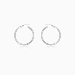 Smooth Sterling Silver Hoop Earrings