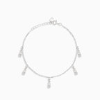 Bracelet de cheville avec charme floral