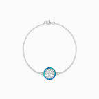 Lebensbaum-Armband aus Sterlingsilber mit Kette