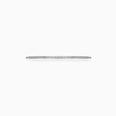 Sterling silver bangle with zirconia accents