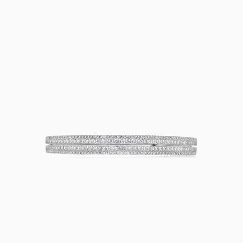 Princess- und Rundschliff Cubic Zirconia Silberarmband
