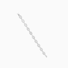 Pulsera halo de plata esterlina con zirconia