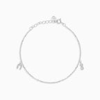 Sterling silver chain bracelet with pendants