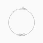 Sterling silver infinity chain bracelet