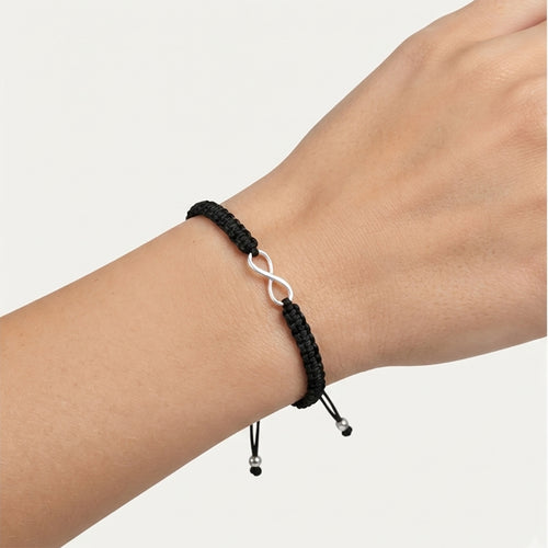 Sterling Silver Infinity Cord Bracelet