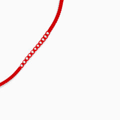 Sterling Silver Red Cord Bracelet