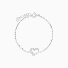 Sterling Silver Infinity Heart Bracelet