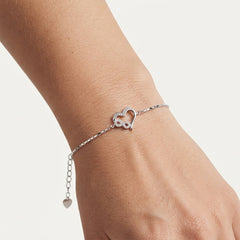 Sterling Silver Infinity Heart Bracelet