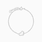 Sterling Silver Infinity Heart Bracelet