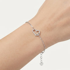 Sterling Silver Infinity Heart Bracelet
