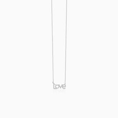 Collier en argent sterling avec inscription « Love »