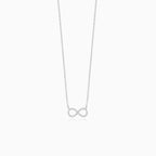 Sterling Silber Infinity Halskette mit Zirkonia