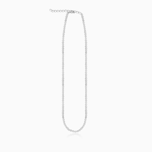 Klasický stříbrný náhrdelník s 3mm perlami
