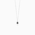 Sterling Silver Royal Onyx Pear Necklace