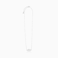 Sterling Silver Interlocking Heart Necklace