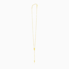 Gold Plated Silver Rosary Necklace