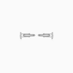 Men’s Sterling Silver Geometric Cufflinks