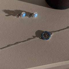 Lebensbaum-Armband aus Sterlingsilber mit Kette