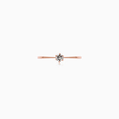 Prsten Rosé Whisper s diamantem