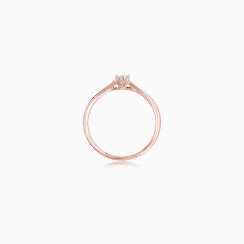 Prsten Rosé Whisper s diamantem