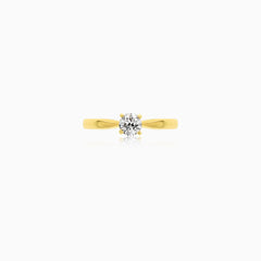 Elegantní solitérní diamantový prsten