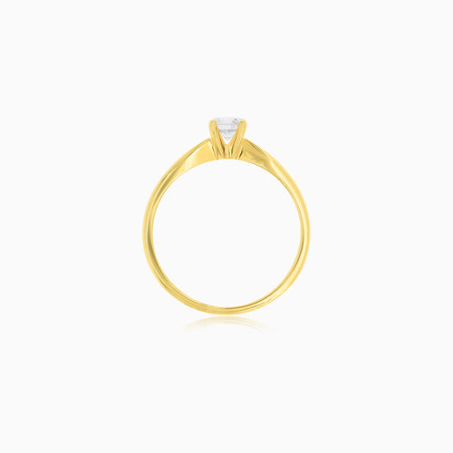 Elegantní solitérní diamantový prsten