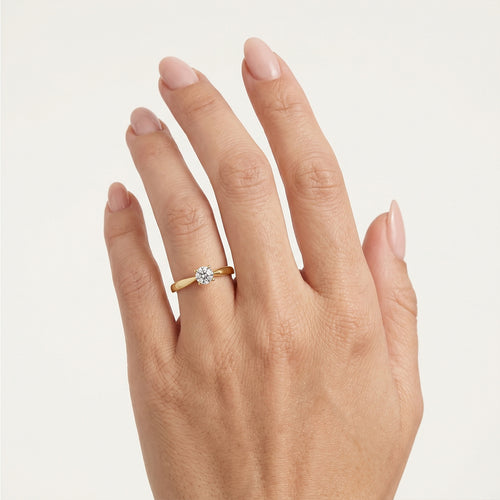 Elegantní solitérní diamantový prsten