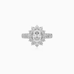 Royal Bloom Oval Diamond Engagement Ring