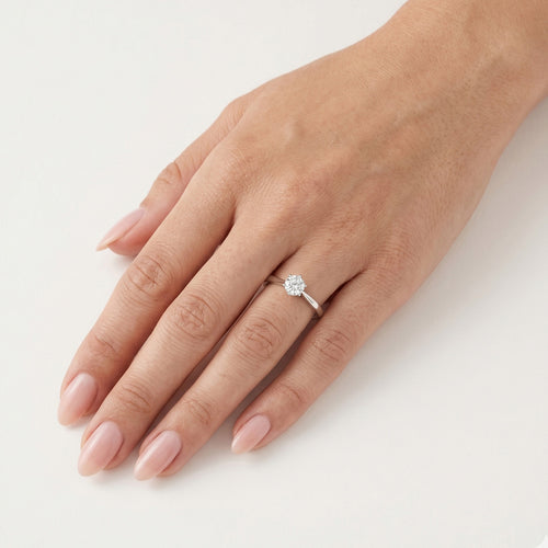 Zásnubní Prsten S Laboratorním Diamantem 0,50 ct Z Bílého Zlata