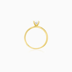 Oval Lab Diamond Yellow Gold Ring