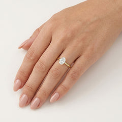Oval Lab Diamond Yellow Gold Ring