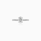Oval Diamond White Gold Solitaire Ring