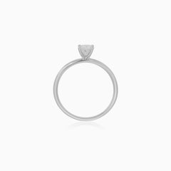 White Gold Oval Lab-Grown Diamond Ring