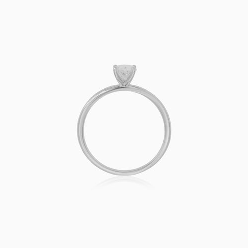 White Gold Oval Lab-Grown Diamond Ring