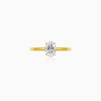 Oval Lab-Grown Diamond Yellow Gold Ring