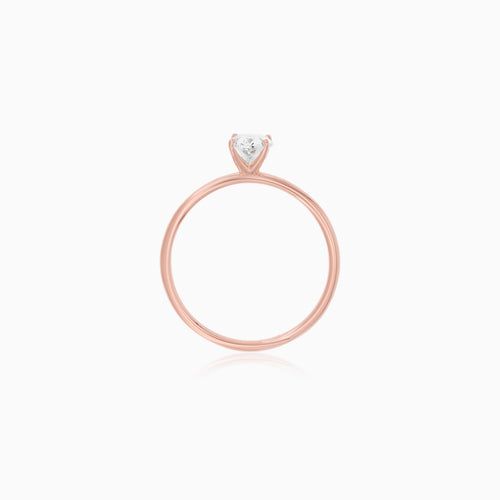 Rose Gold Oval Lab-Grown Diamond Ring