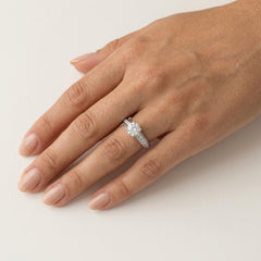White Gold Round Lab-Grown Diamond Ring