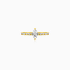 Marquise Diamond Yellow Gold Ring