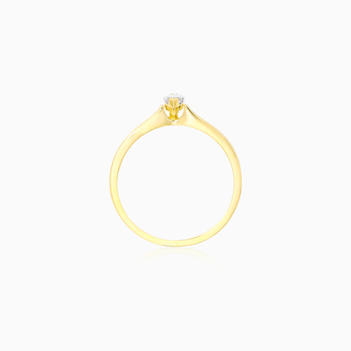 Marquise Diamond Yellow Gold Ring