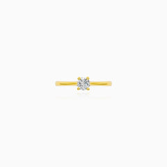 Yellow Gold Lab-Grown Diamond Solitaire Ring