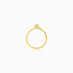 Yellow Gold Lab-Grown Diamond Solitaire Ring