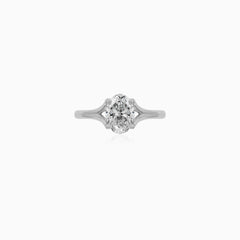 Lotus Oval Lab Diamant Solitaire Persten