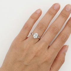 Lotus Oval Lab Diamant Solitaire Persten