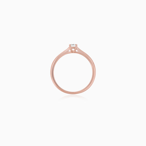 Rose Gold Round Lab-Grown Diamond Solitaire Engagement Ring