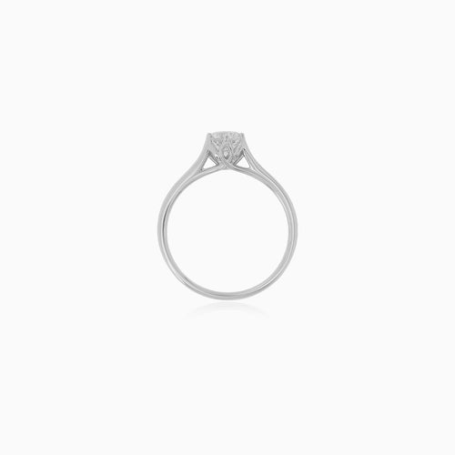 Lotus Setting Lab-Grown Diamond Solitaire Ring