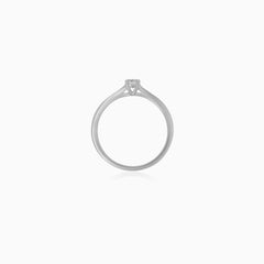 White Gold Round Lab-Grown Diamond Solitaire Engagement Ring