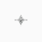 Marquise Diamond Engagement Ring in White Gold